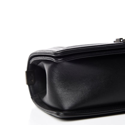Chanel Calfskin Double Stitch Medium Boy Flap Black 5 of 9