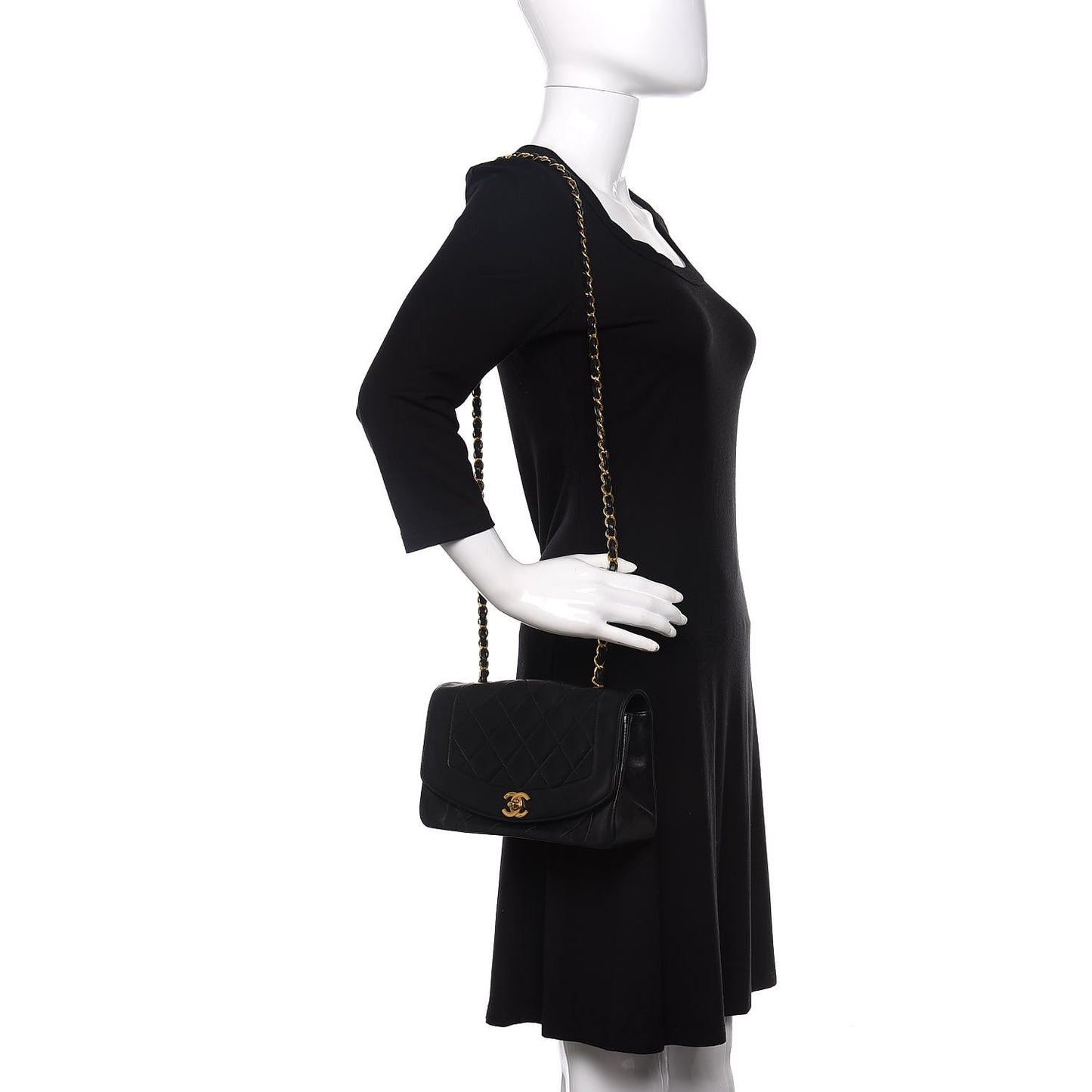 Lambskin Quilted Small Single Flap Bag Black