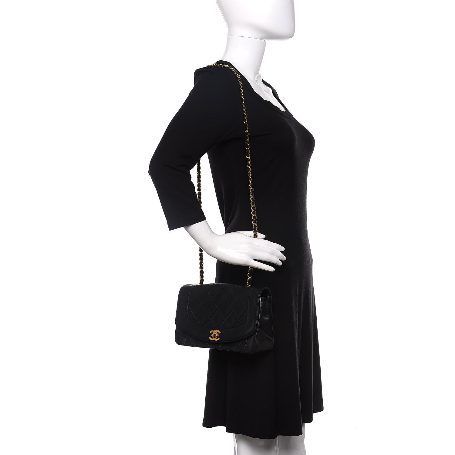 Chanel Lambskin Quilted Small Single Flap Bag Black 2 of 12