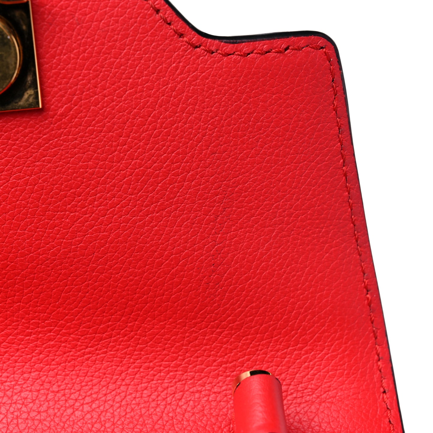 Grained Calfskin Medium La Medusa Bag Red