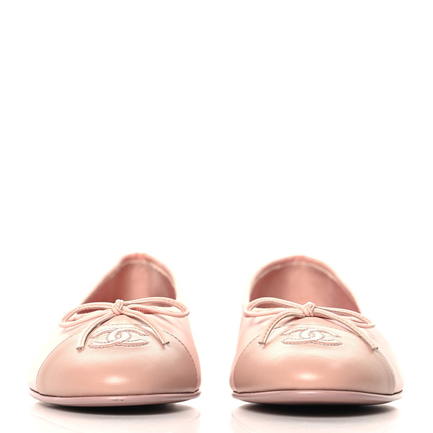 Lambskin Cap Toe CC Ballerina Flats 40.5 Light Pink CHANEL Lambskin Cap Toe CC Ballerina Flats 40.5 Light Pink Dark Pink