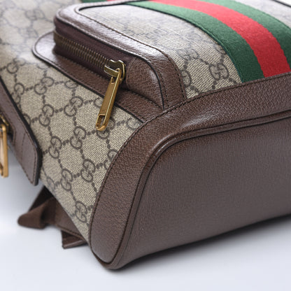 Gucci GG Supreme Monogram Calfskin Web Small Ophidia Day Backpack Beige Ebony New Acero 8 of 10