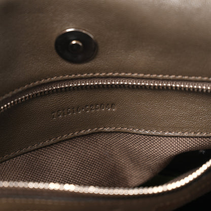 Gucci Sakai Be Green Calfskin Diagonal Stitched Medium Blondie Tote Craclet Brown 7 of 11