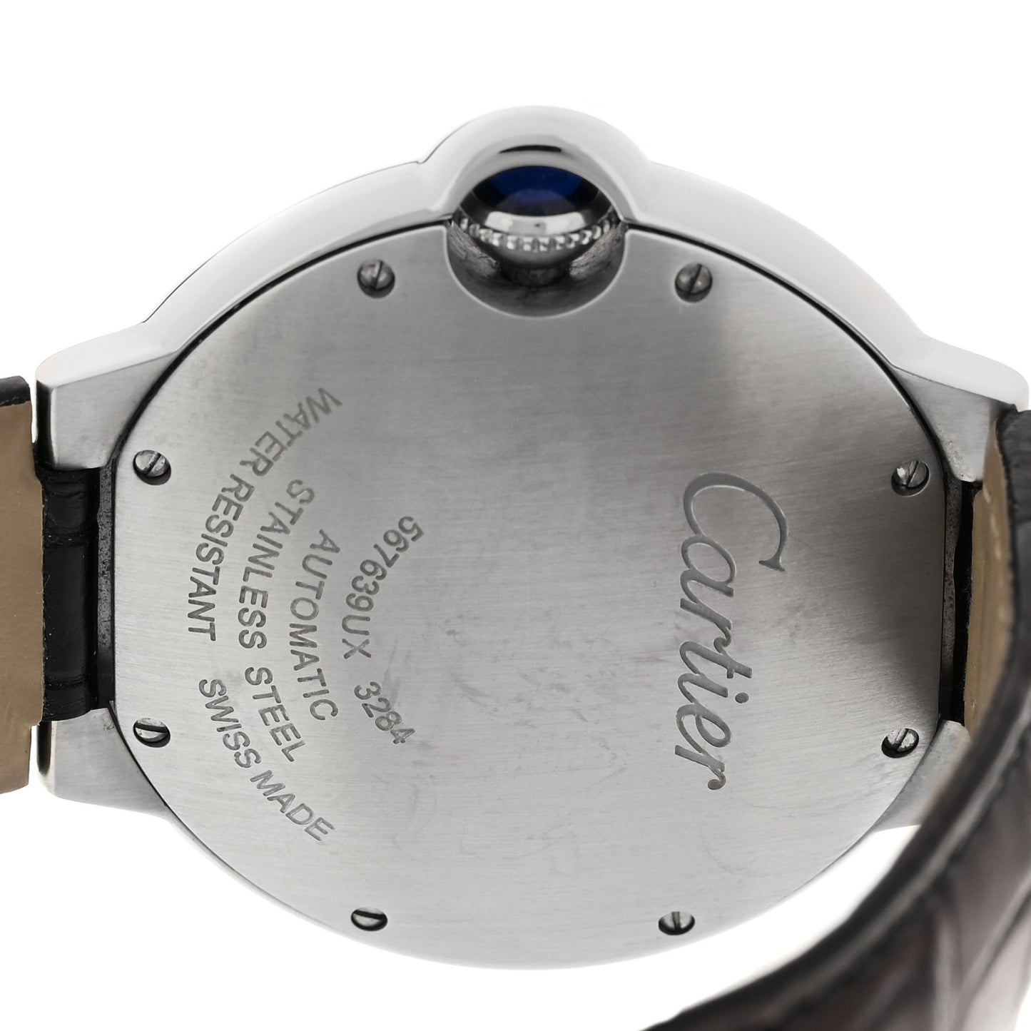 Stainless Steel Alligator 36mm Ballon Bleu De Cartier Automatic Watch Brown