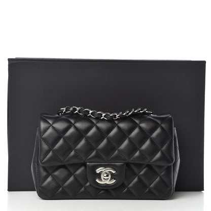 Chanel Lambskin Quilted Mini Rectangular Flap Black 10 of 10
