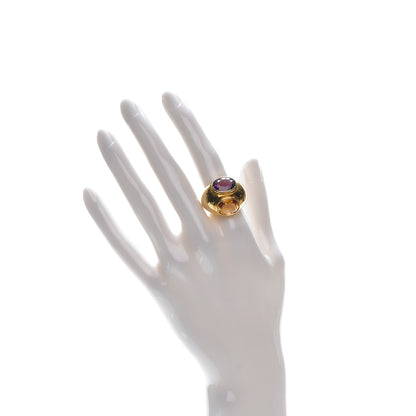 Tiffany 18K Yellow Gold Amethyst Citrine Paloma Picasso Double Oval Ring 7.5 2 of 6