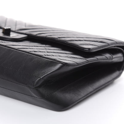 Chanel Aged Calfskin Chevron Quilted 2.55 Reissue 226 So Black 9 of 11