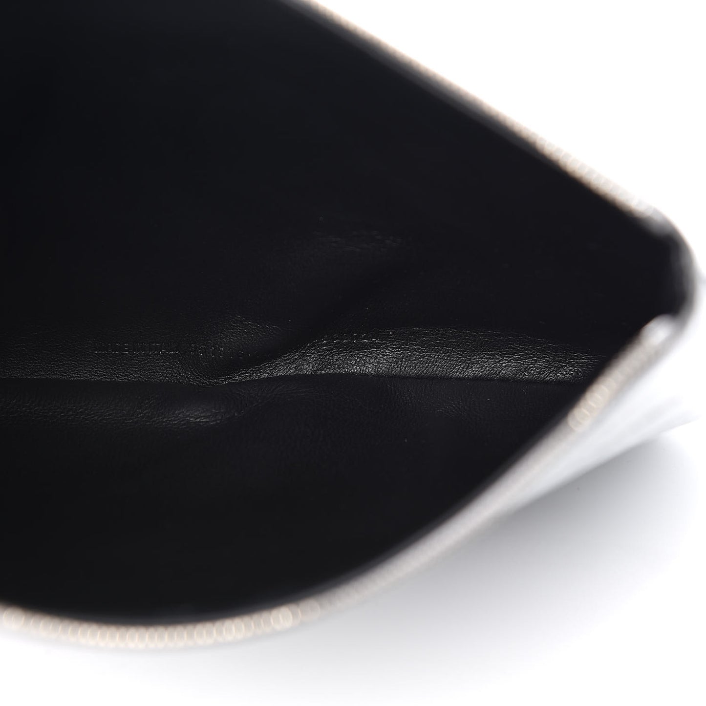 Metallic Calfskin Losange Monogram Pouch Silver Black White