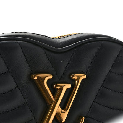 Louis Vuitton LOUIS VUITTON Calfskin New Wave Heart Bag Black 10 of 12