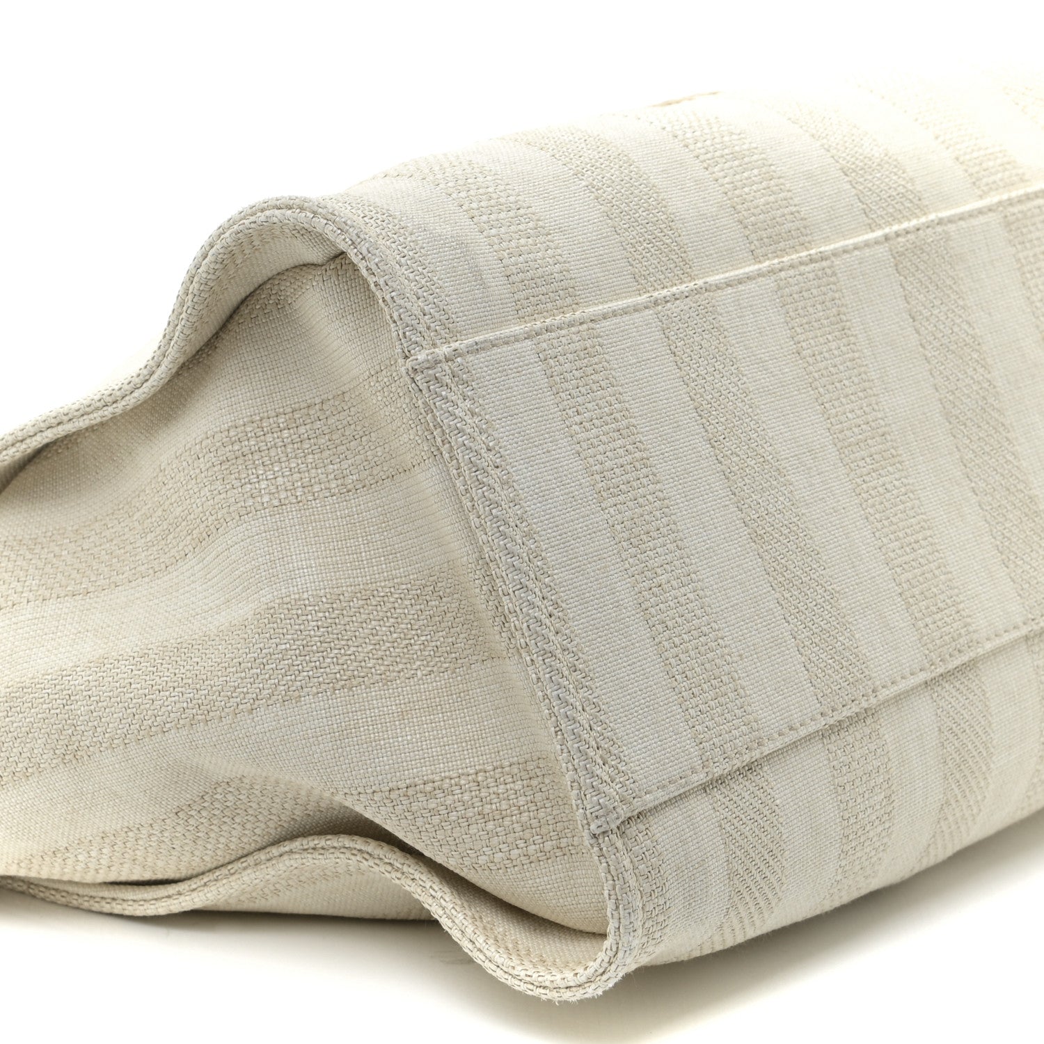 Chanel Mixed Fibers Striped Medium Deauville Tote Beige 5 of 8