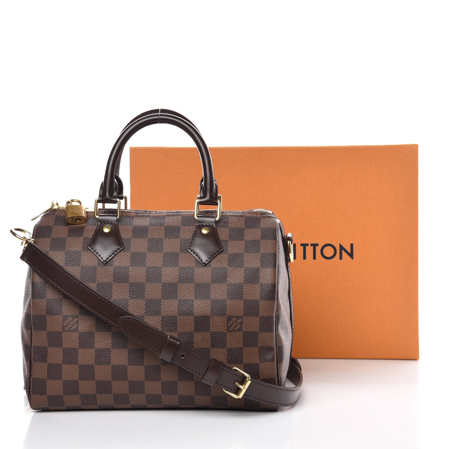 Damier Ebene Speedy Bandouliere 25