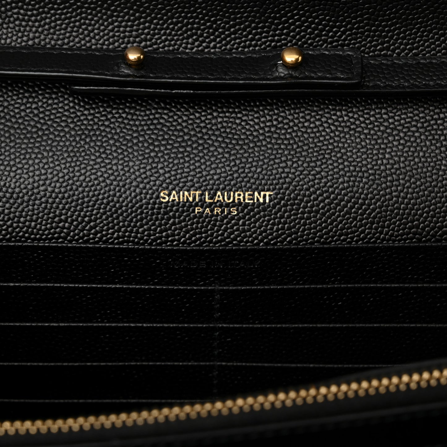 Grain De Poudre Mixed Matelasse Triquilt Monogram Chain Wallet Black