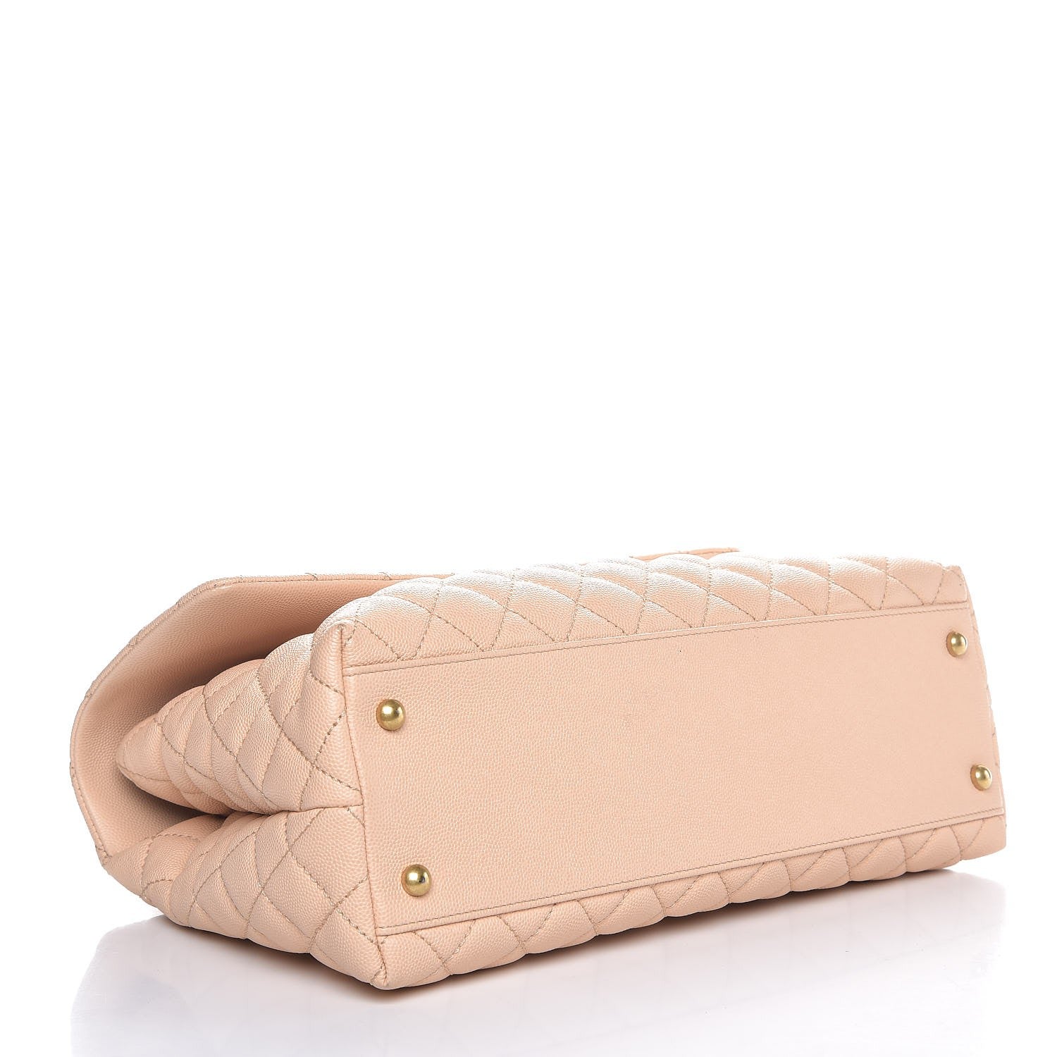 Chanel Caviar Quilted Medium Coco Handle Flap Light Beige 4 of 11