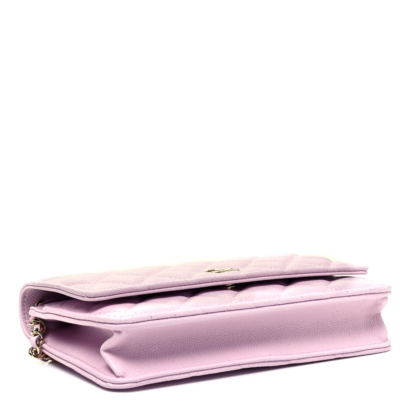 Caviar Quilted Tiny CC Wallet On Chain WOC Light Pink