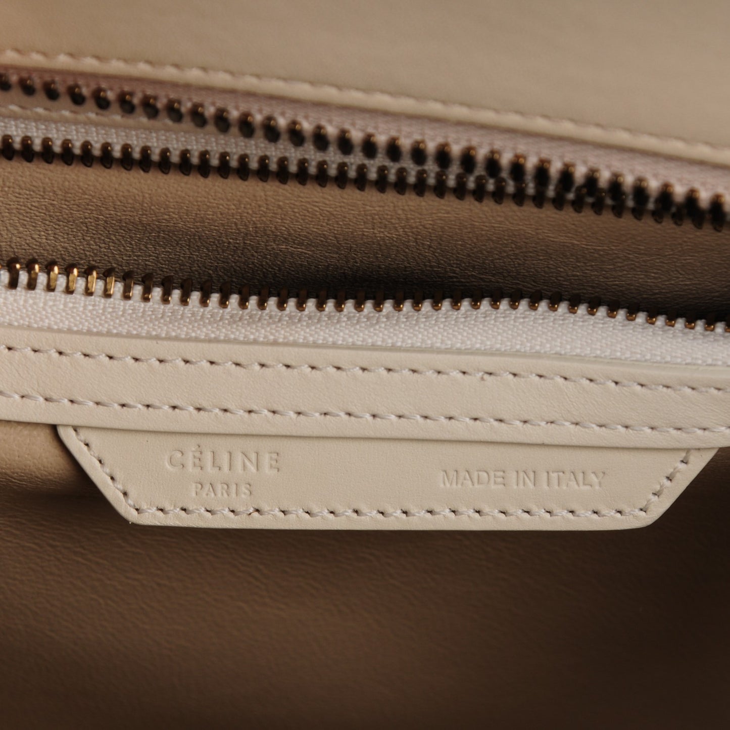Shiny Smooth Calfskin Micro Tri-Color Luggage Natural