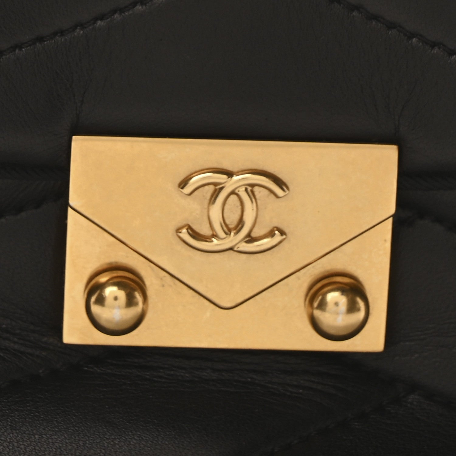 Chanel Lambskin Scallop Quilted Medium Pagoda Flap Black 8 of 10