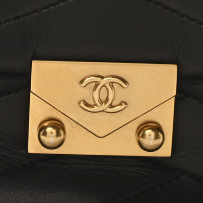 Chanel Lambskin Scallop Quilted Medium Pagoda Flap Black 8 of 10