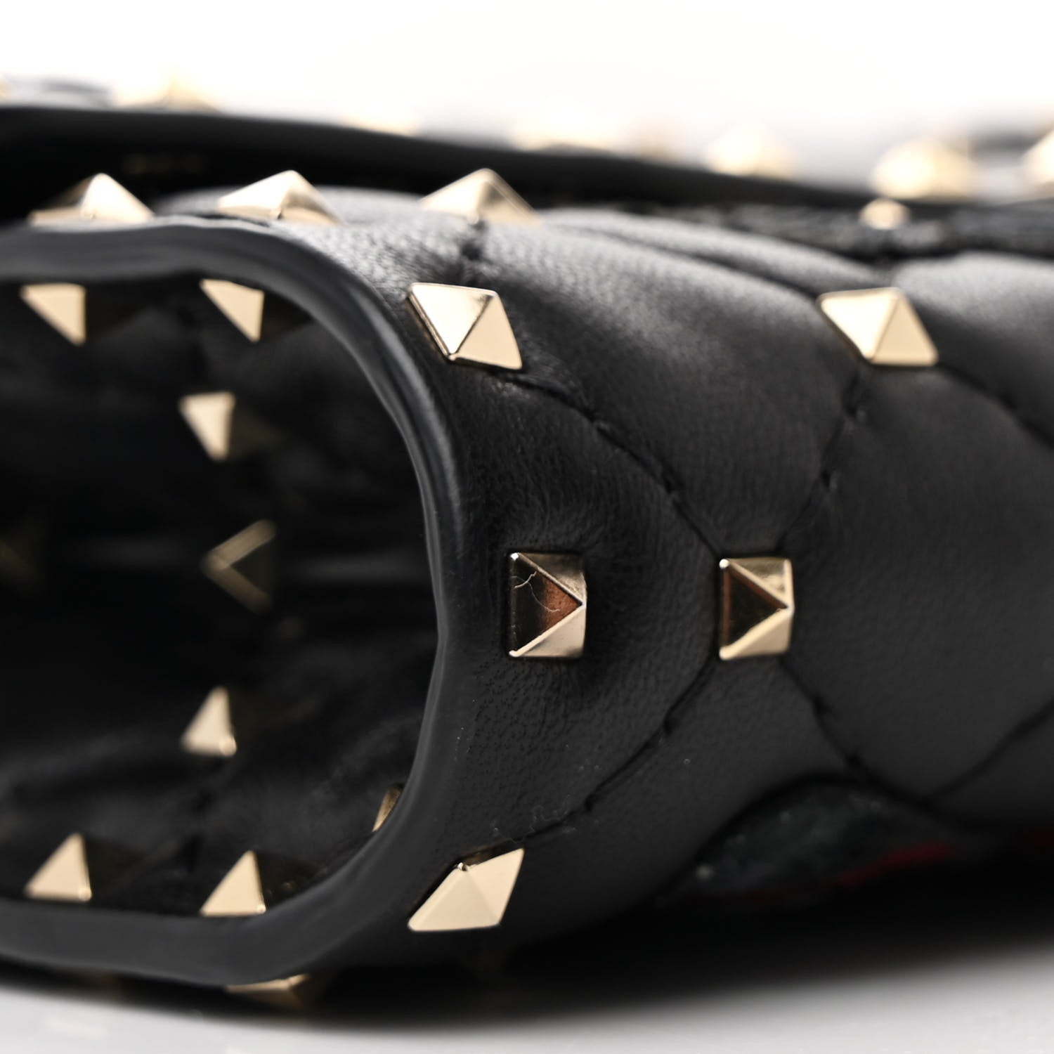 Valentino Garavani Nappa Butterfly Embroidered Rockstud Spike Wallet on Chain Black 8 of 10