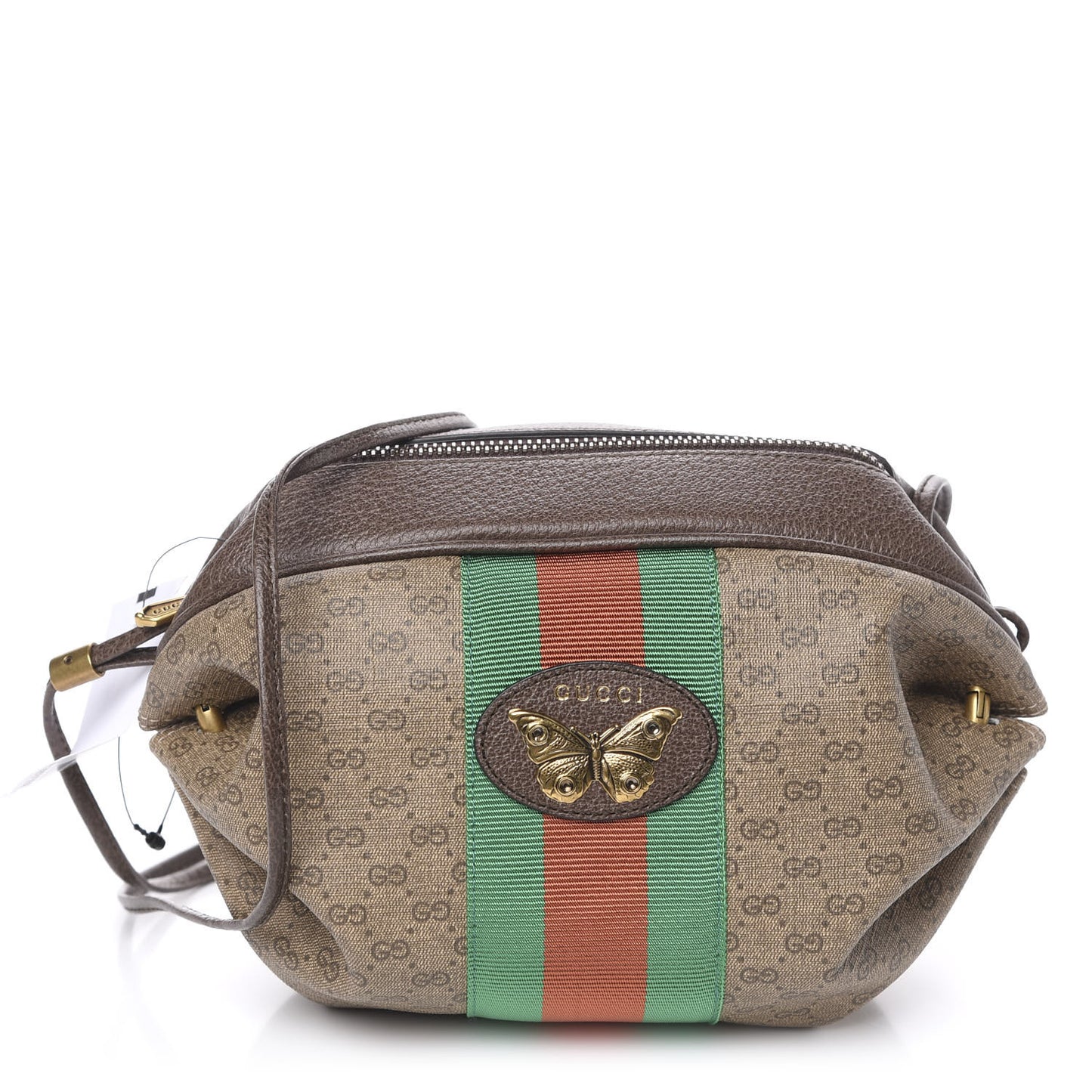 Mini Vintage GG Supreme Monogram Web Butterfly New Candy Crossbody Beige New Acero