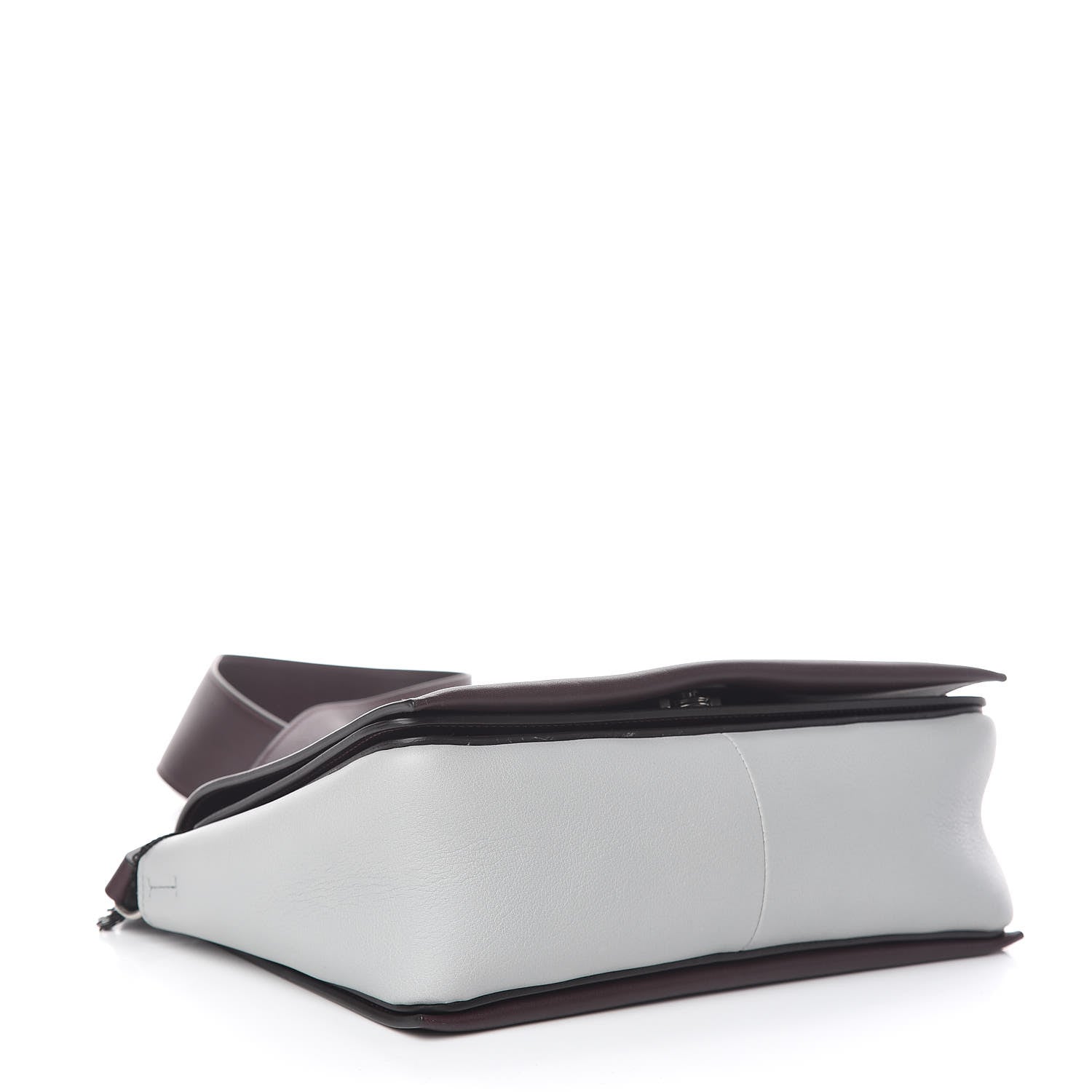 Celine Shiny Smooth Calfskin Medium Frame Shoulder Bag Burgundy Pearl Blue 4 of 14
