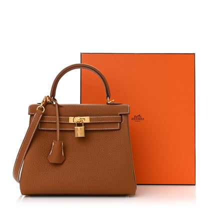 Hermes Togo Kelly Retourne 25 Gold 10 of 10