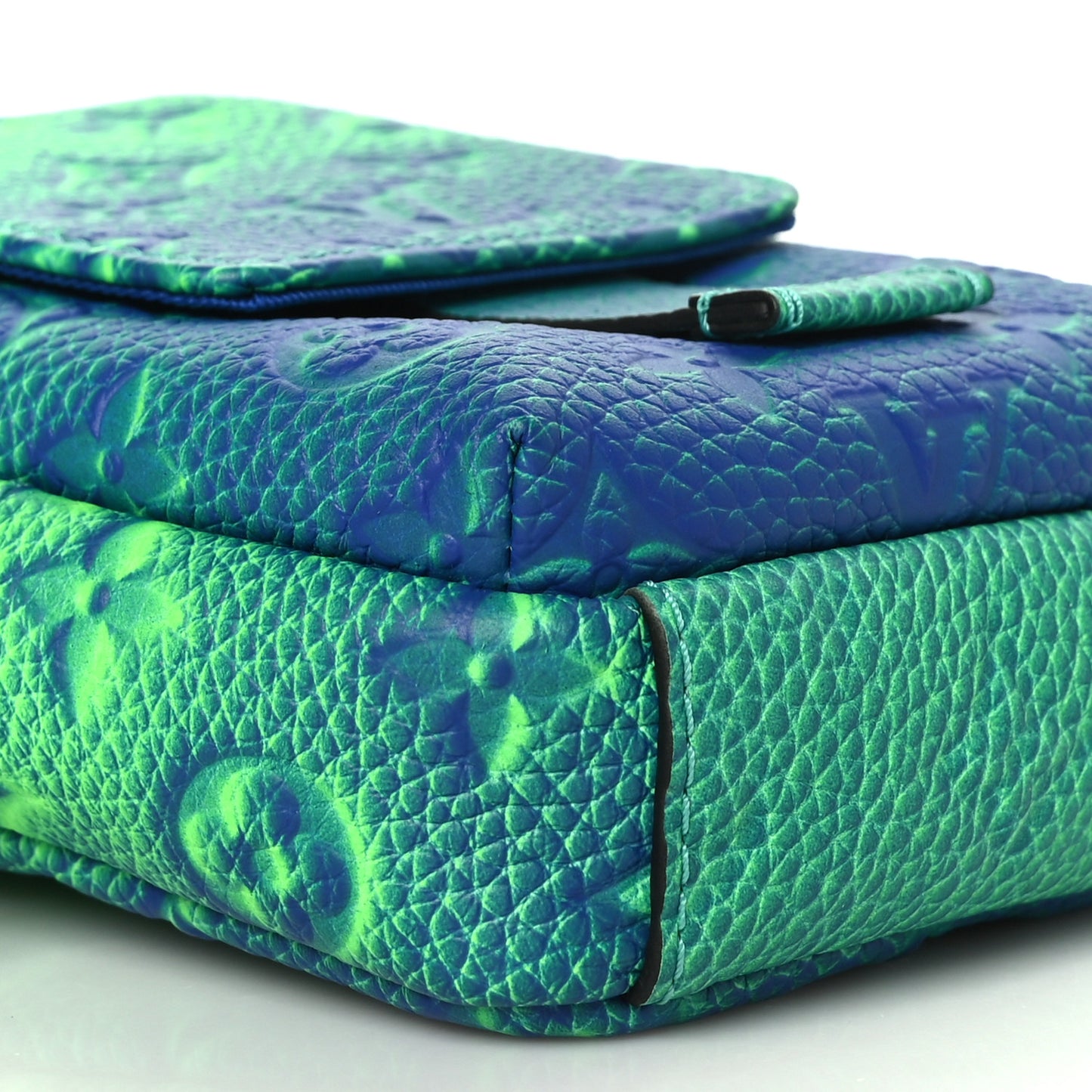 Taurillon Illusion Double Phone Case Bleu Vert