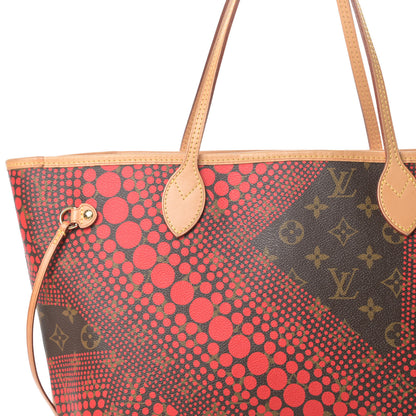 Louis Vuitton Monogram Kusama Waves Neverfull MM Red 8 of 17