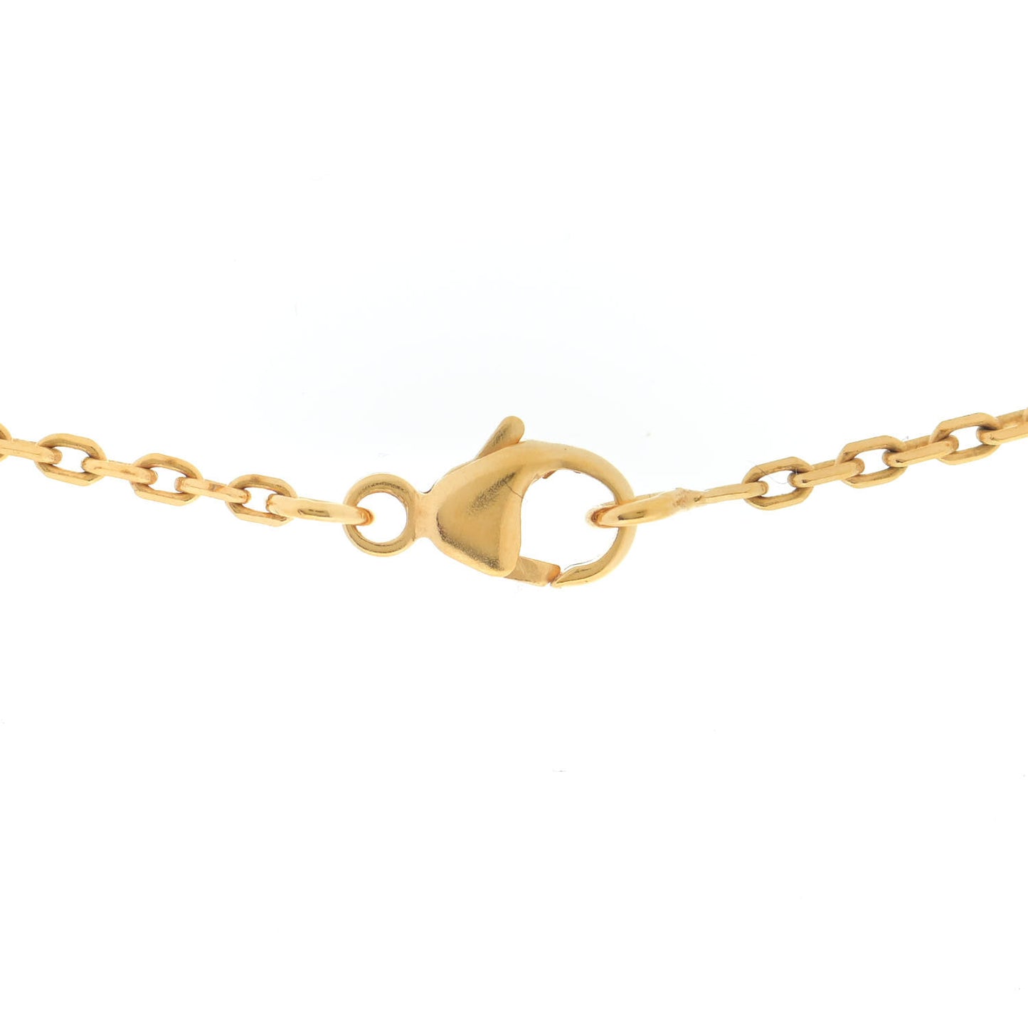 Lacquered Gold Mini Pop H Pendant Necklace White