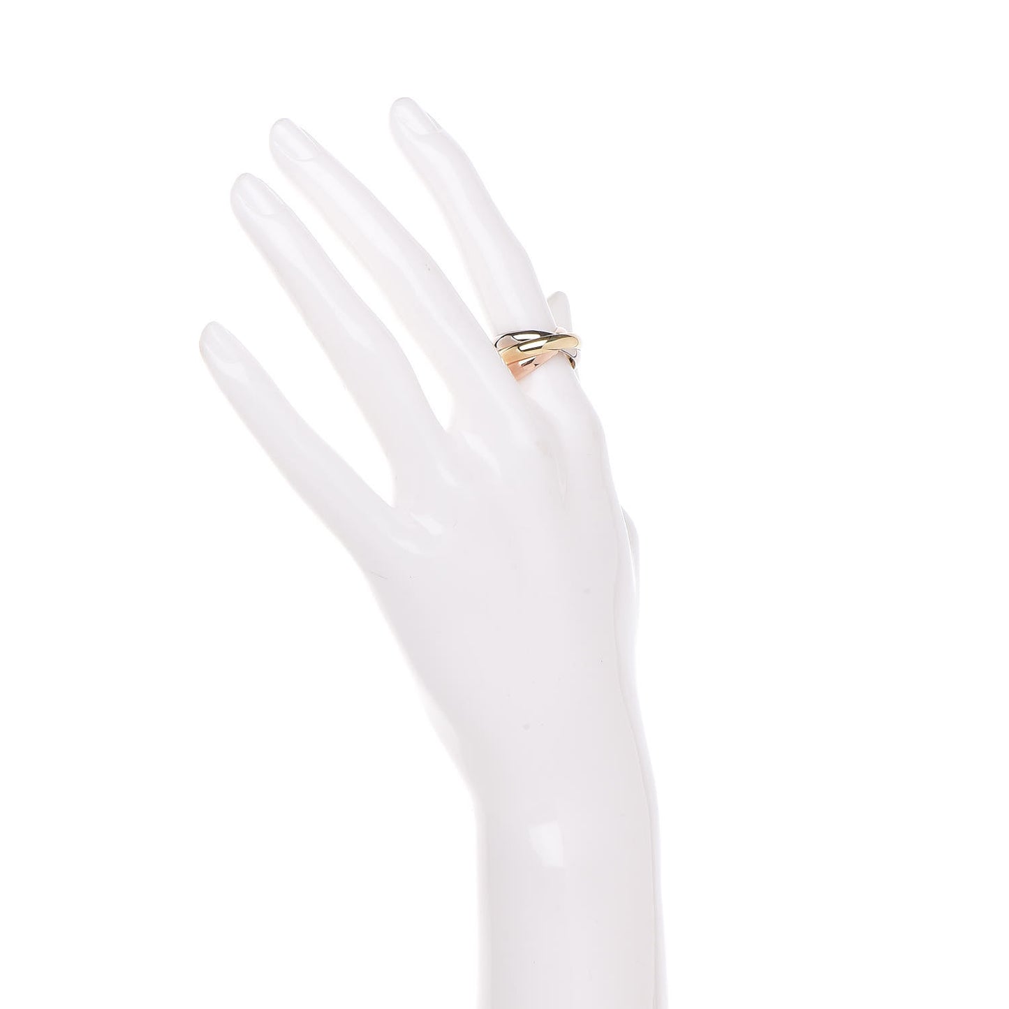 18K Pink Yellow White Gold Classic Trinity Ring 52 6