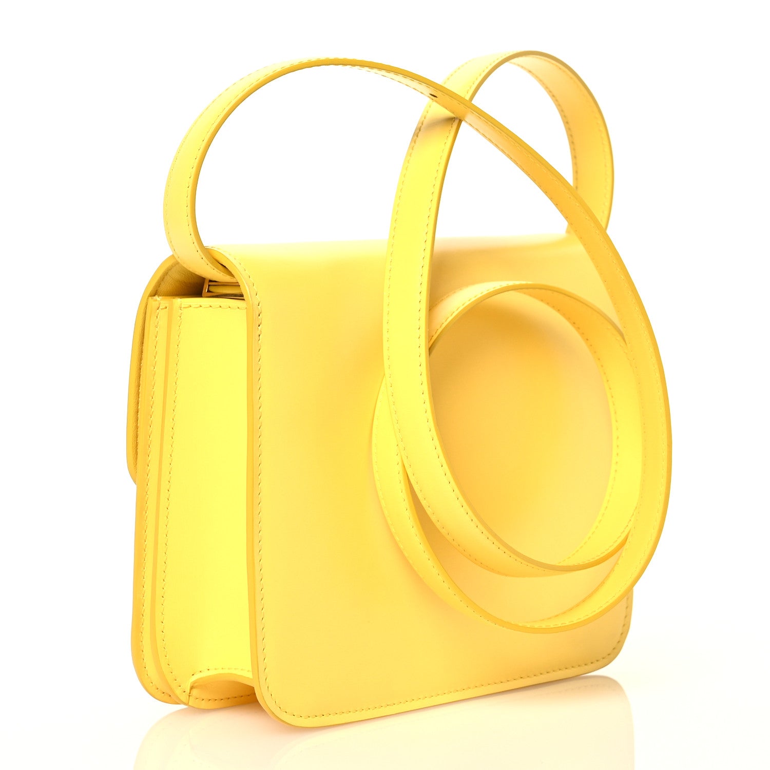 Celine Box Calfskin Teen Classic Box Flap Bag Yellow 3 of 15