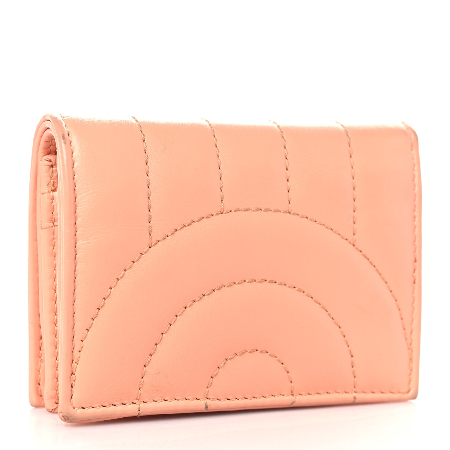 Gucci Calfskin Vertical Ring Matelasse GG Marmont Card Case Wallet Peachy Chic 2 of 11