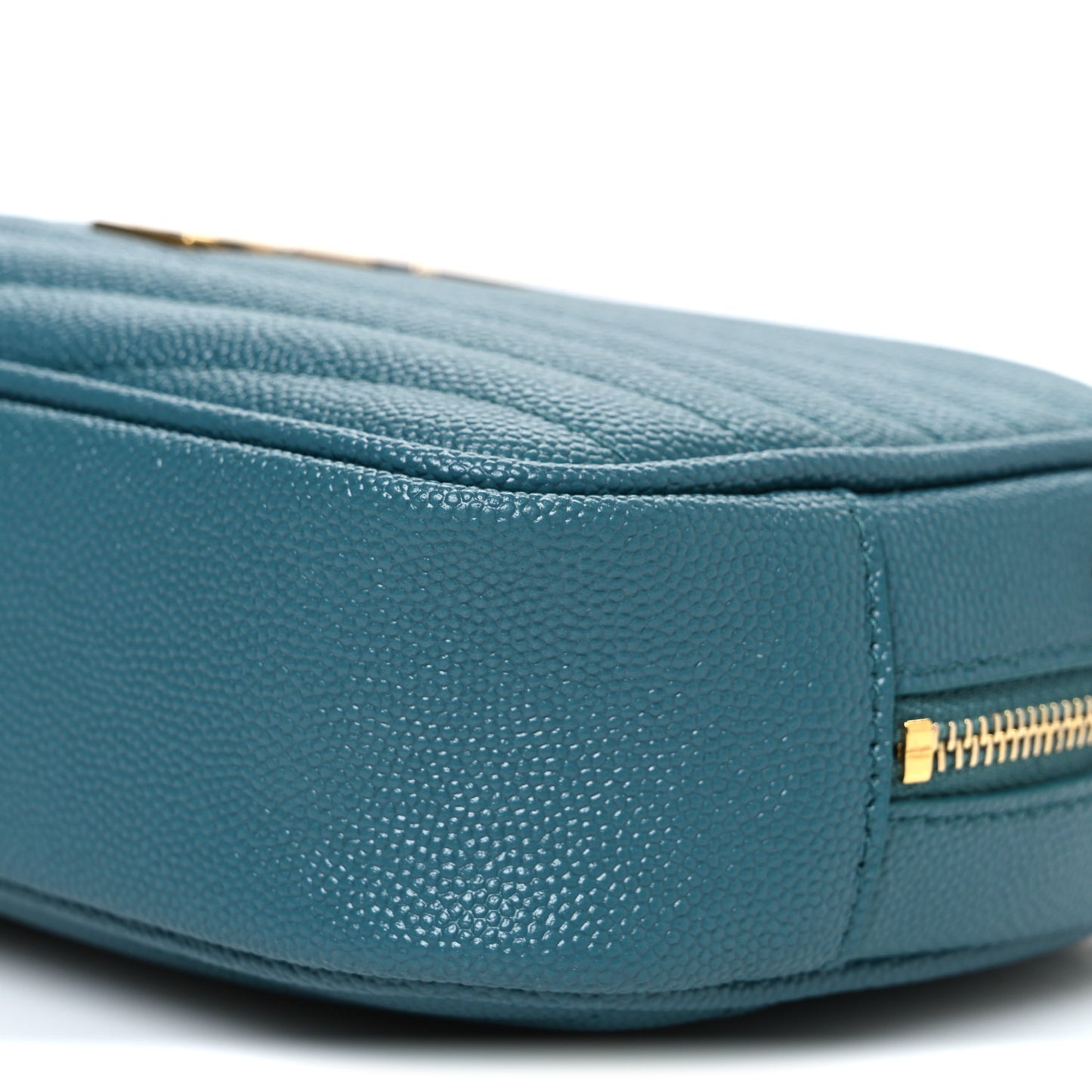 Grain De Poudre Matelasse Monogram Mini Lou Camera Bag Blue Vert