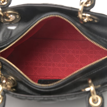 Christian Dior Lambskin Cannage Medium Supple Lady Dior Black 4 of 5