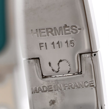 Hermes Enamel Narrow Clic Clac H Bracelet PM Vert Bleuete White 4 of 5