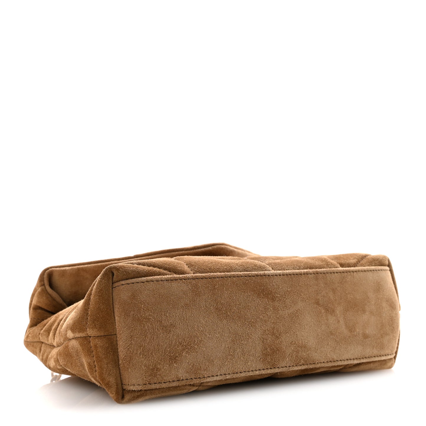 Suede Calfskin Quilted Toy Loulou Puffer Monogram Chain Satchel Golden Leaf