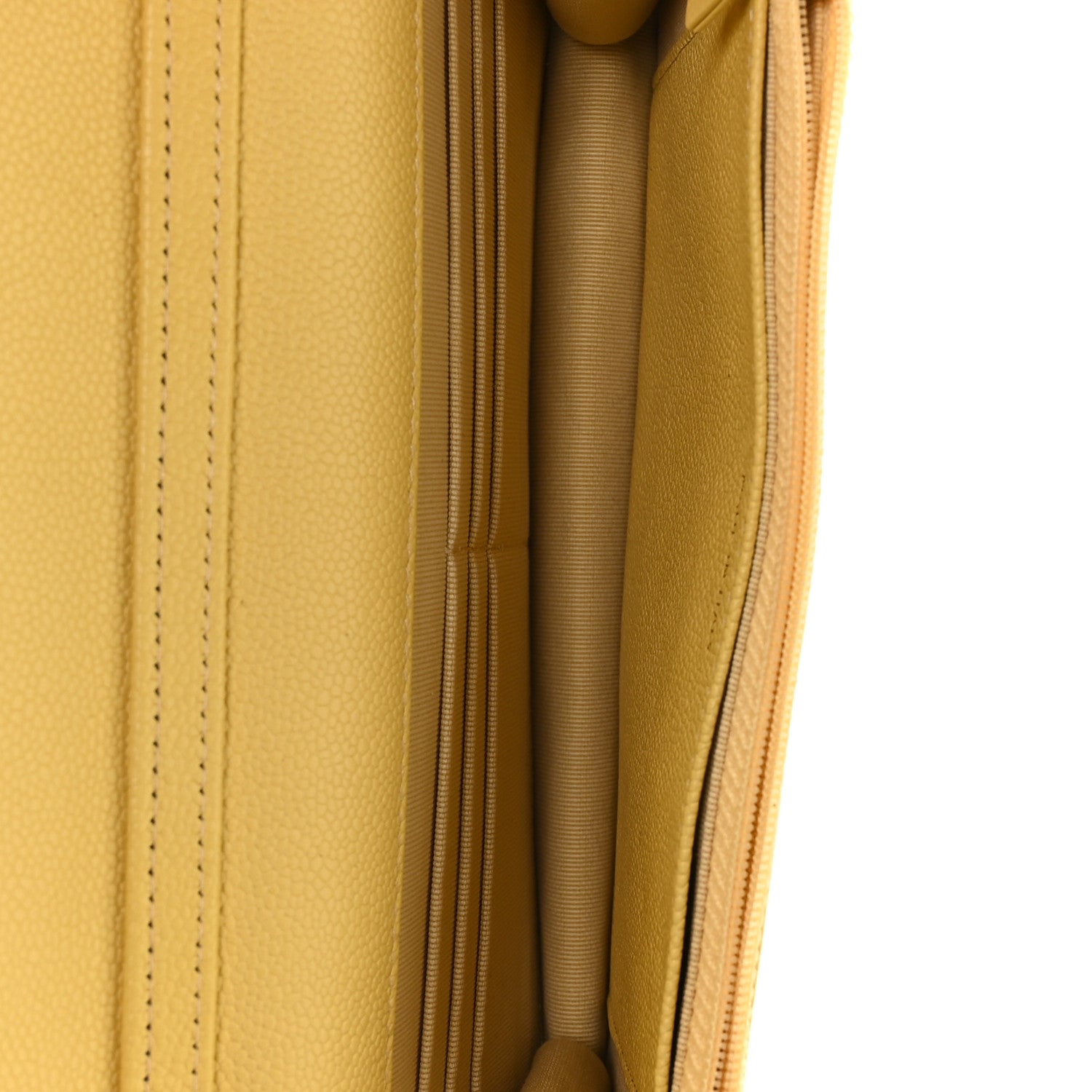 Chanel Caviar Quilted Tiny CC Wallet On Chain WOC Yellow 5 of 12