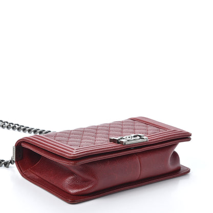 Chanel Caviar Quilted Medium Boy Flap Dark Red 3 of 11