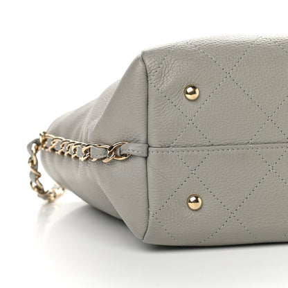 Chanel Bullskin Stitched Small Shopping Bag Grey 7 of 8