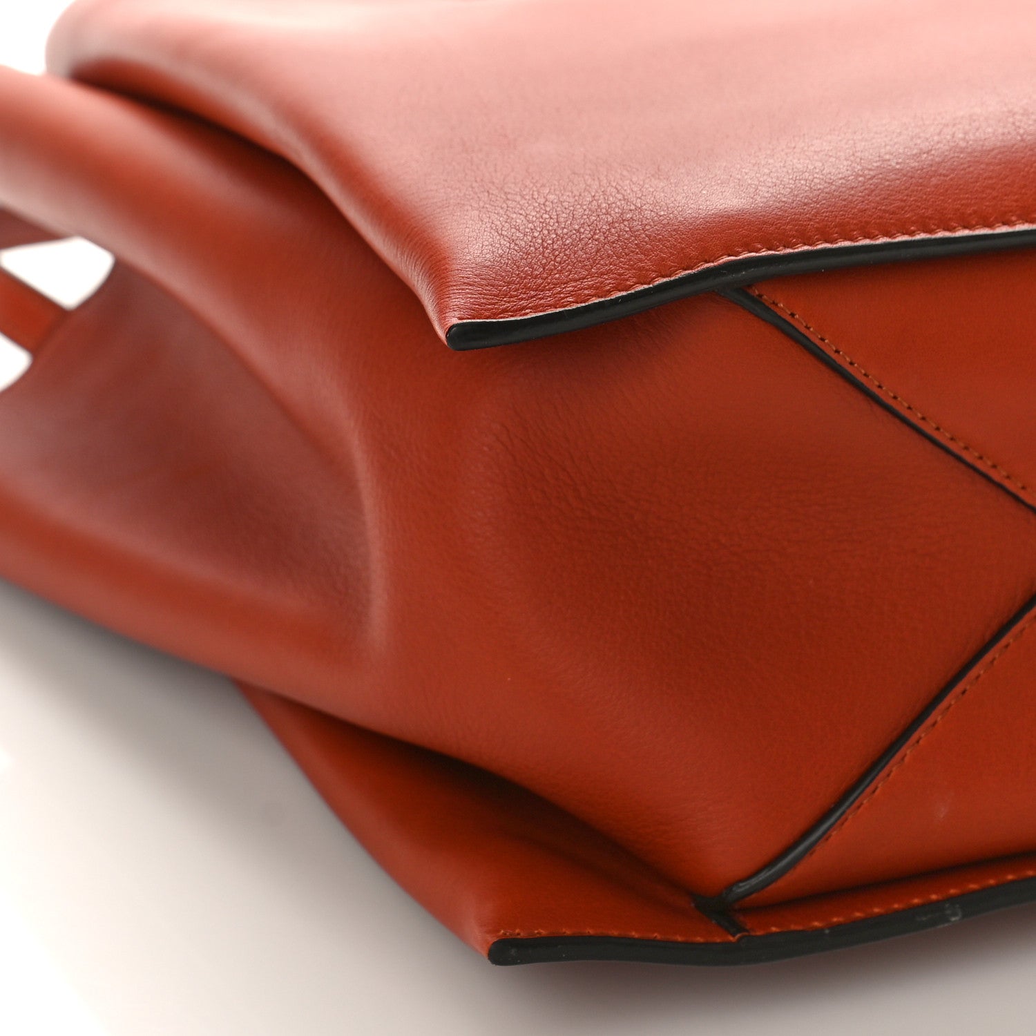 Celine Calfskin Medium Tri-Fold Bag Red Wood 7 of 8