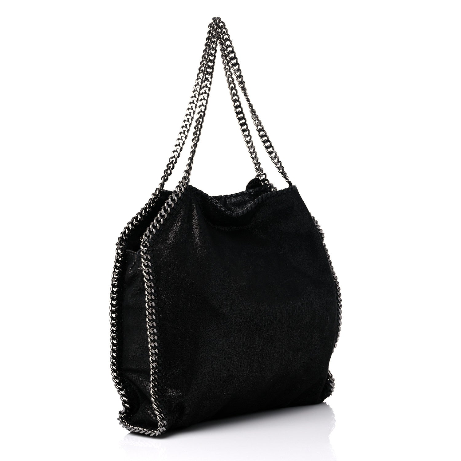 Stella McCartney Shaggy Deer Small Falabella Fold Over Tote Black 3 of 11