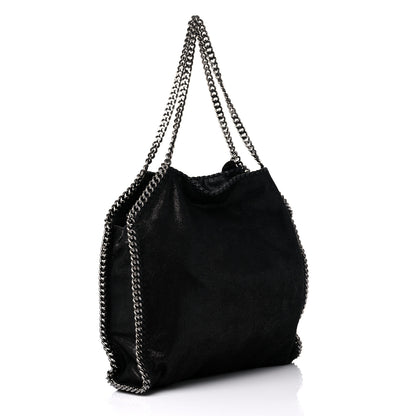 Stella McCartney Shaggy Deer Small Falabella Fold Over Tote Black 3 of 11