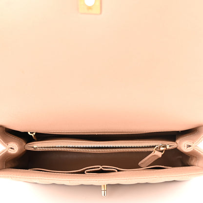 Chanel Caviar Lizard Embossed Quilted Small Coco Handle Flap Beige 5 of 10