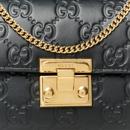 Gucci Guccissima Padlock Continental Chain Wallet Black 8 of 10