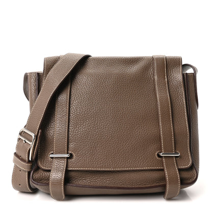 Hermes Taurillon Clemence Steve Messenger 28 Etoupe 1 of 10