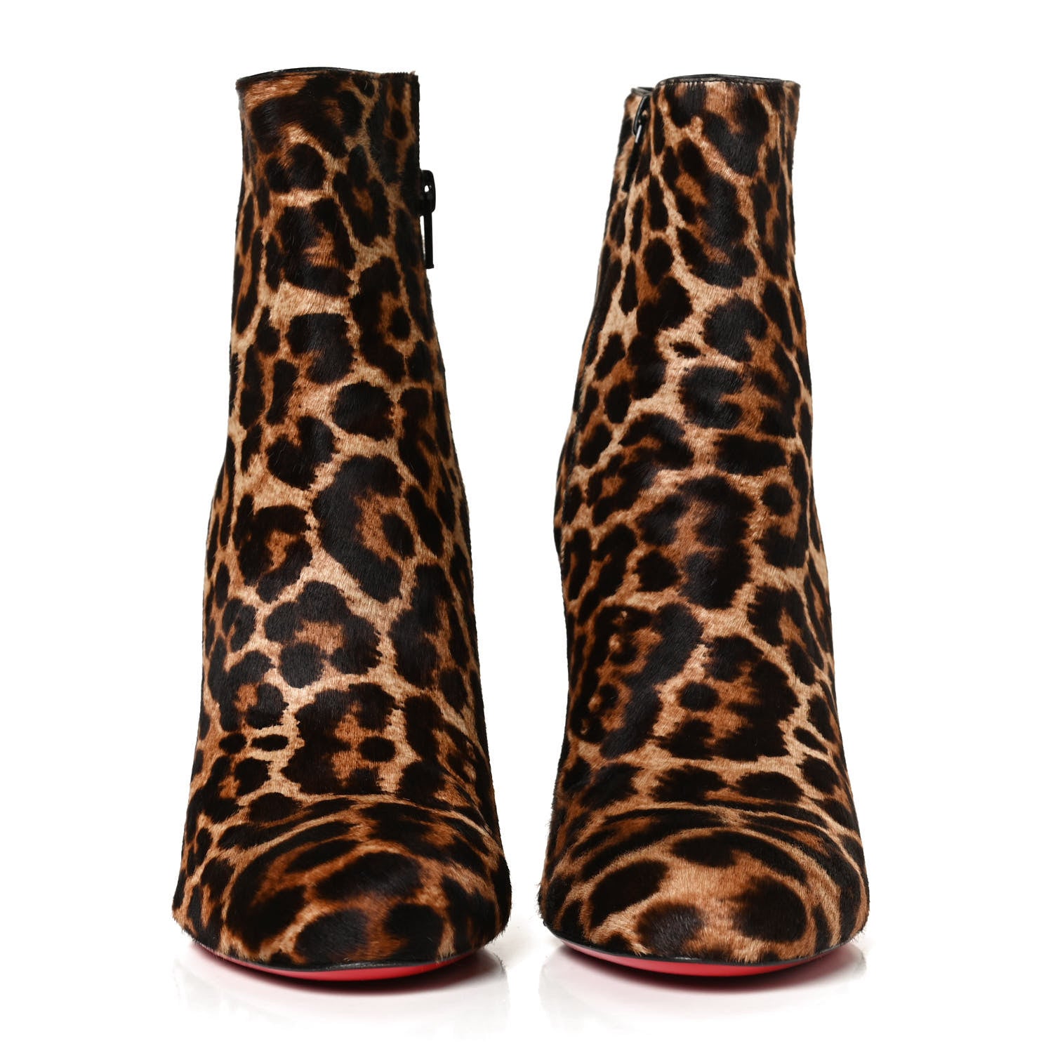 Christian Louboutin Calf Hair Leopard Print Ankle Boots 40.5 2 of 11