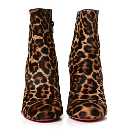 Christian Louboutin Calf Hair Leopard Print Ankle Boots 40.5 2 of 11