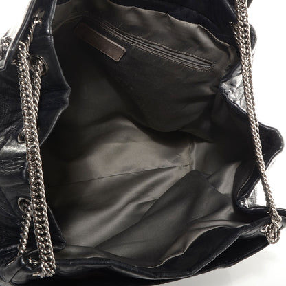 Chanel Lambskin Square Stitched Lax Accordion Shoulder Bag Black 5 of 7