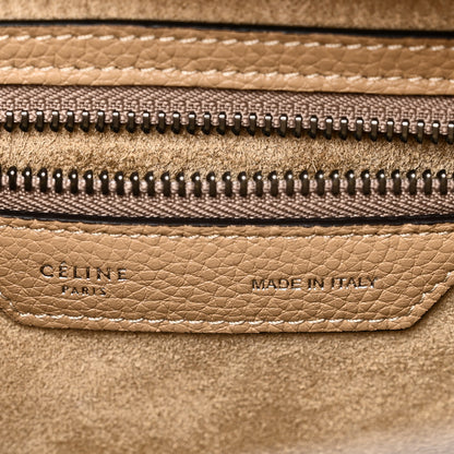 Celine Drummed Calfskin Micro Luggage Dune 6 of 9