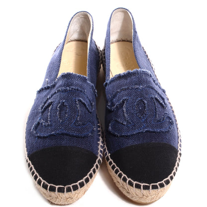 Chanel Canvas Espadrilles 40 Blue Noir 2 of 8