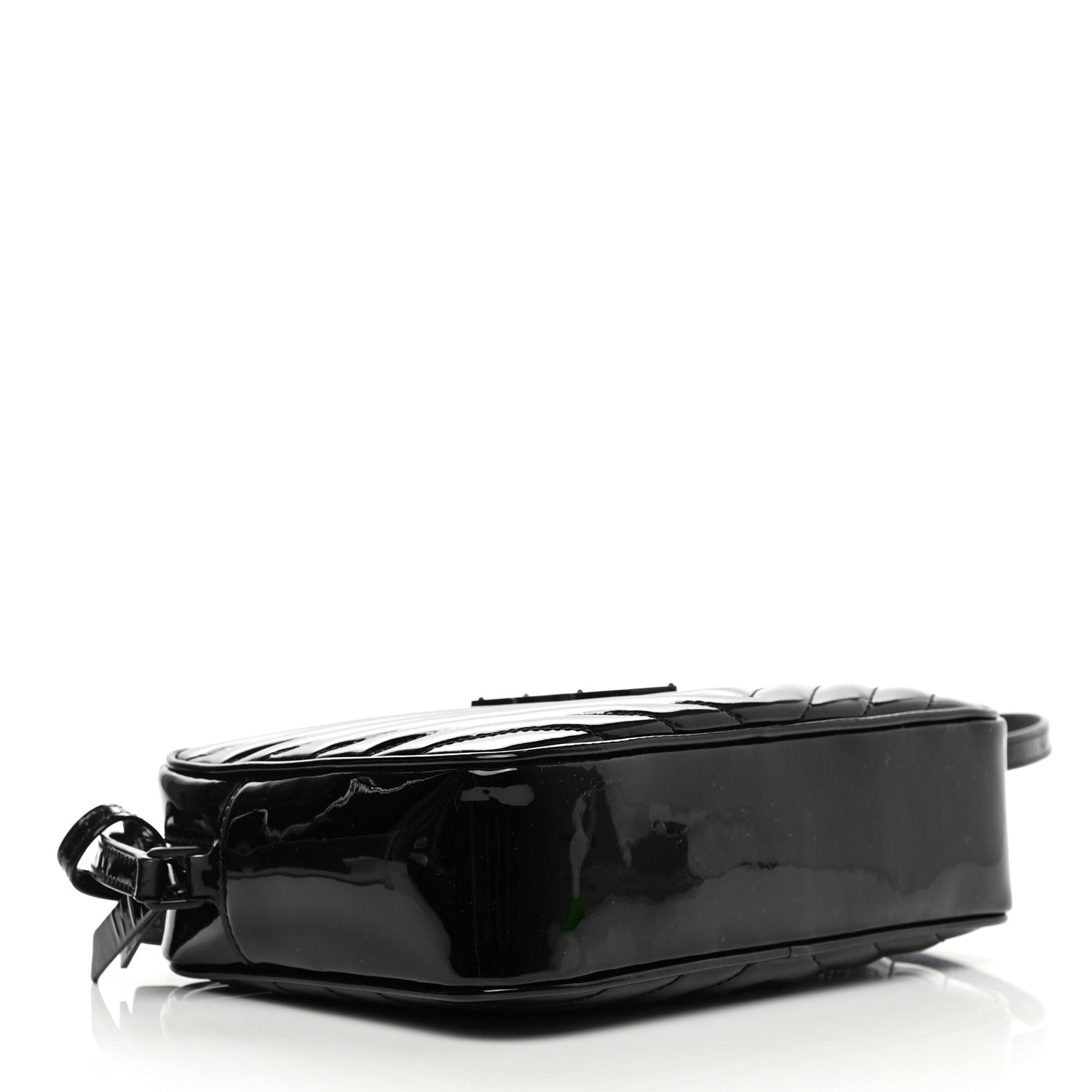 Saint Laurent Patent Calfskin Matelasse Monogram Lou Camera Bag Black 4 of 11